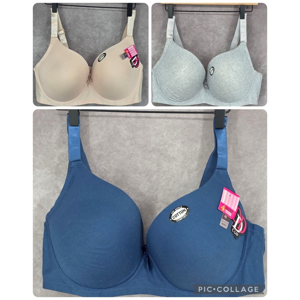 Sofra  Underwire Padded T-Shirt Bra Bundle Lot of 3 Size 46DDD NEW